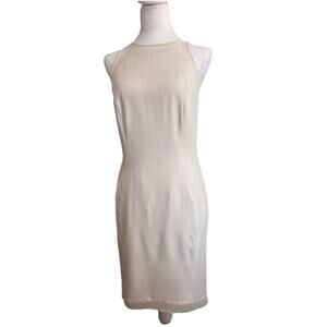 Kate Hudson Ann Taylor Ivory Dress Sz 10 Open Back Chiffon Wedding Shower